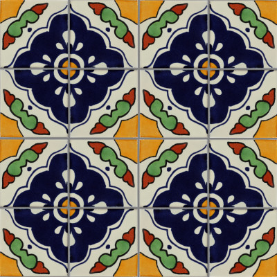 TalaMex Guadalajara II Talavera Mexican Tile Details