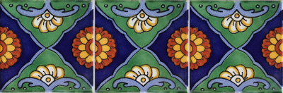 TalaMex Green Sea Talavera Mexican Tile Details