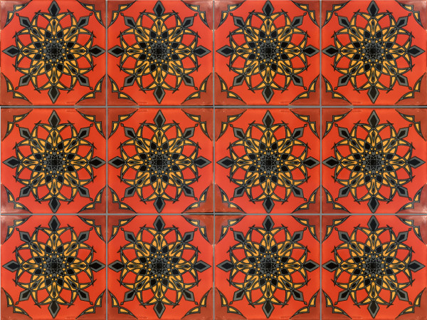 TalaMex Quiroga Talavera Mexican Tile Close-Up