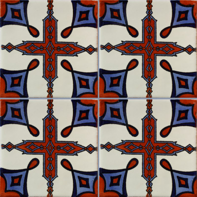 TalaMex Zacapu Talavera Mexican Tile Close-Up