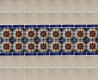 TalaMex Calabria Talavera Mexican Tile Close-Up