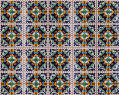 TalaMex Macotera Talavera Mexican Tile Close-Up