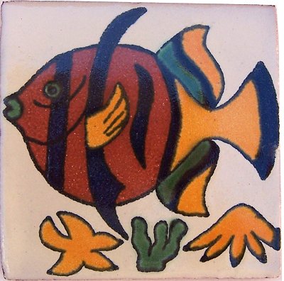 Tropical Sea Fish Talavera Mexican Tile