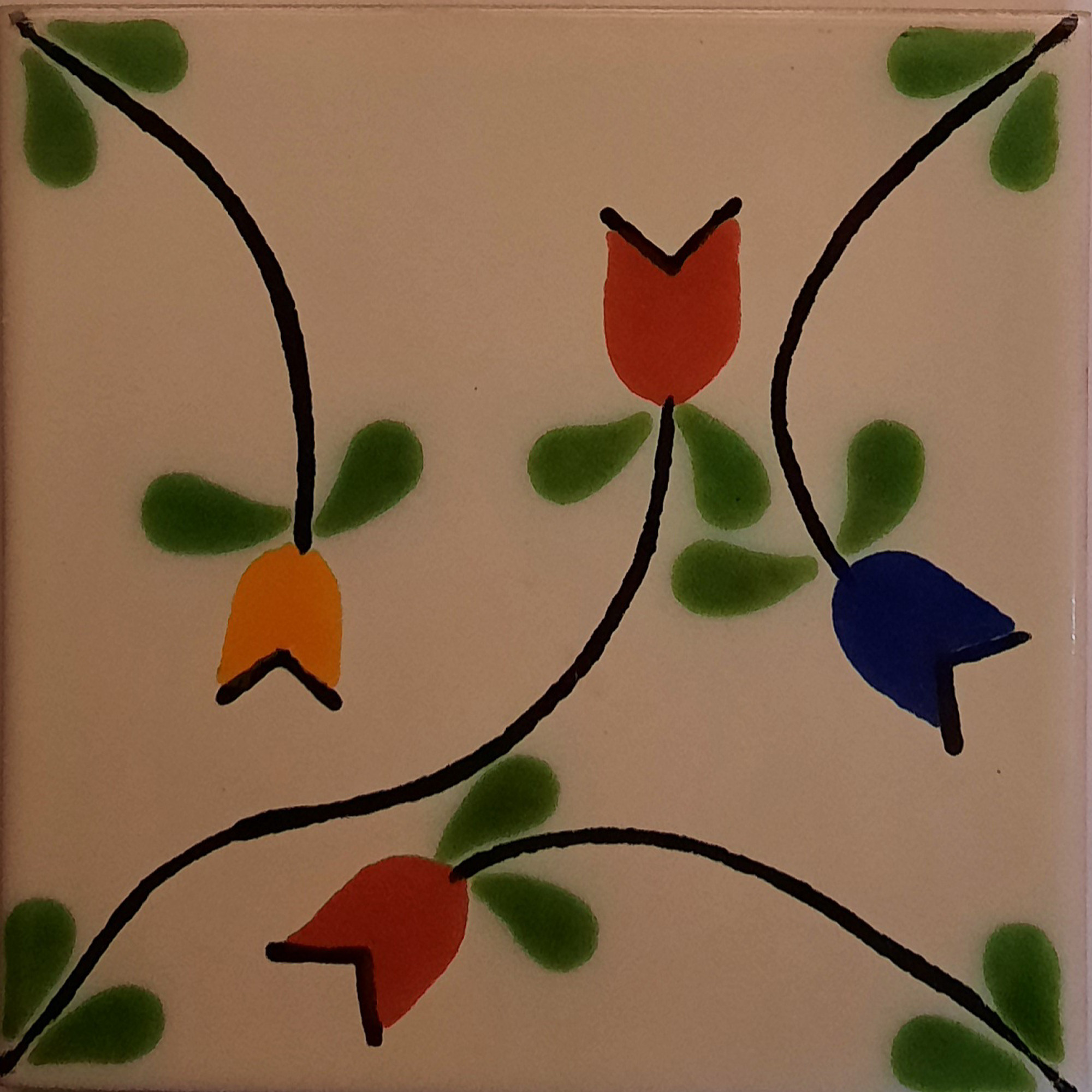 TalaMex Tulips Bower Talavera Mexican Tile