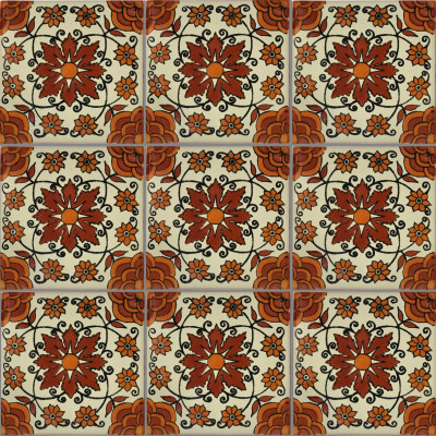 TalaMex Mori Talavera Mexican Tile Close-Up