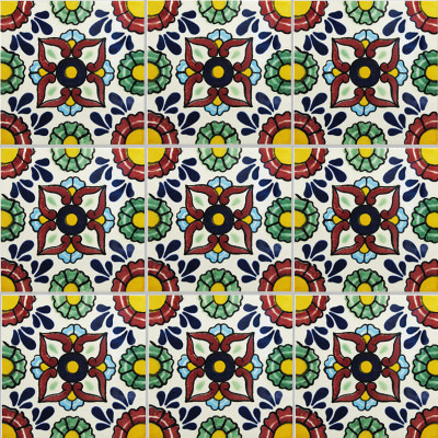 TalaMex Pergolese Talavera Mexican Tile Close-Up