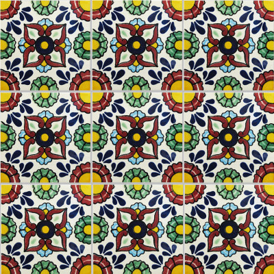 TalaMex Pergolese Talavera Mexican Tile Close-Up