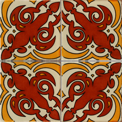 TalaMex Paracho Talavera Mexican Tile Close-Up