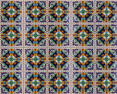 TalaMex Macotera Talavera Mexican Tile Close-Up