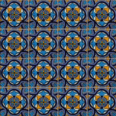 TalaMex Movas Talavera Mexican Tile Close-Up