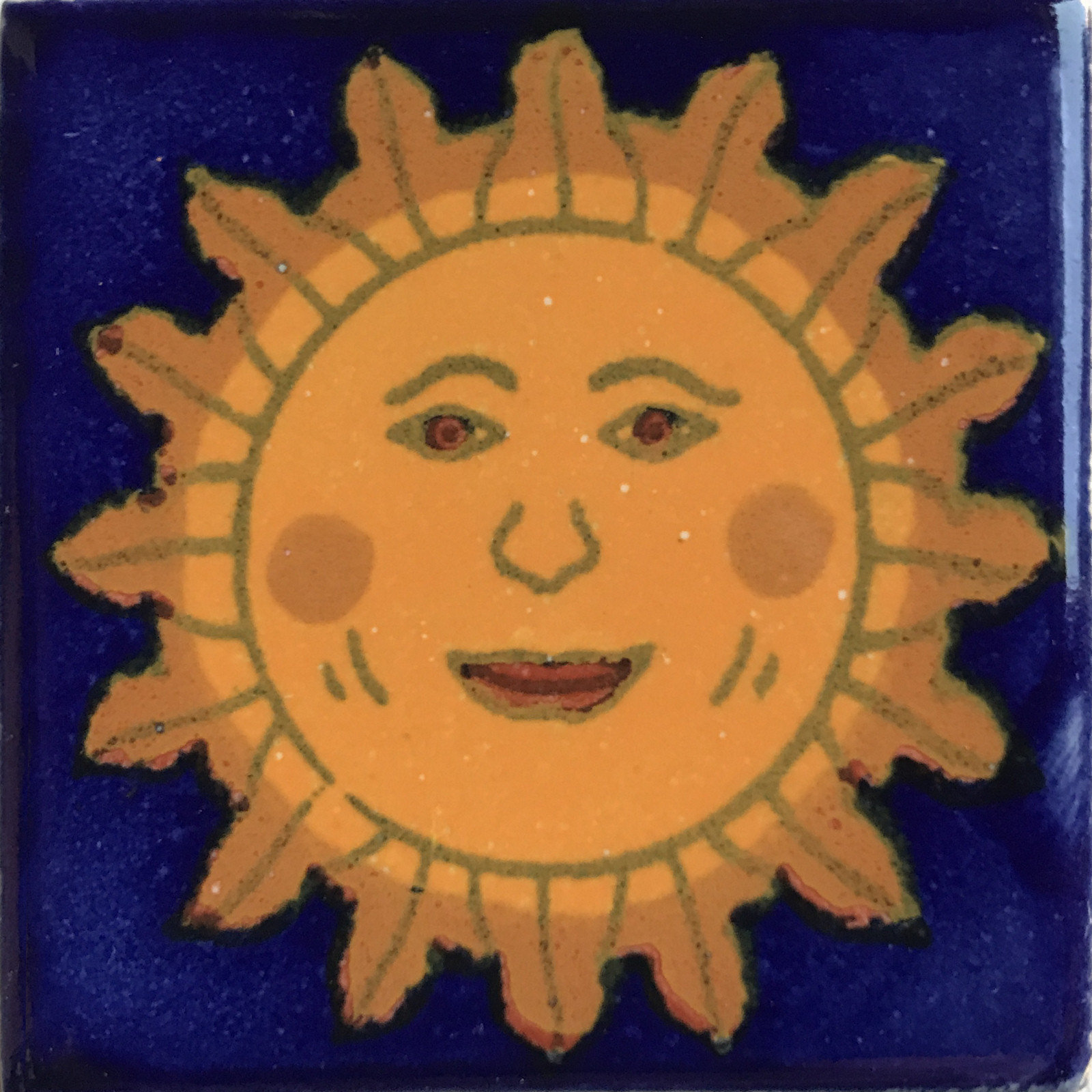 TalaMex Sun Face Talavera Mexican Tile