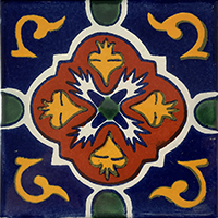TalaMex Blue Granada Talavera Mexican Tile