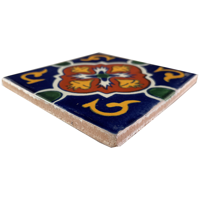 Blue Granada Talavera Mexican Tile Close-Up