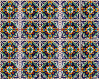 TalaMex Macotera Talavera Mexican Tile Close-Up