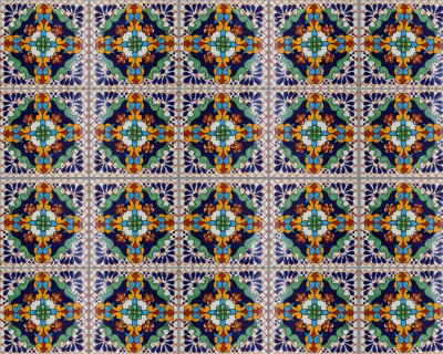 TalaMex Macotera Talavera Mexican Tile Close-Up