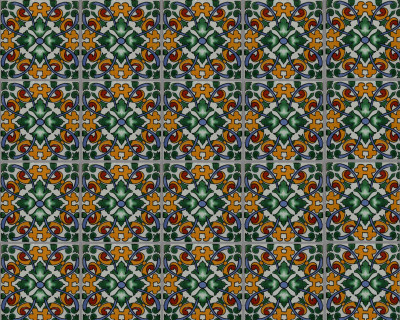 TalaMex Becedas Talavera Mexican Tile Close-Up