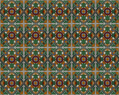 TalaMex Coria Talavera Mexican Tile Close-Up