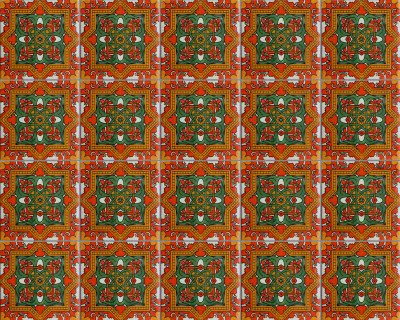 TalaMex Galicia Talavera Mexican Tile Close-Up