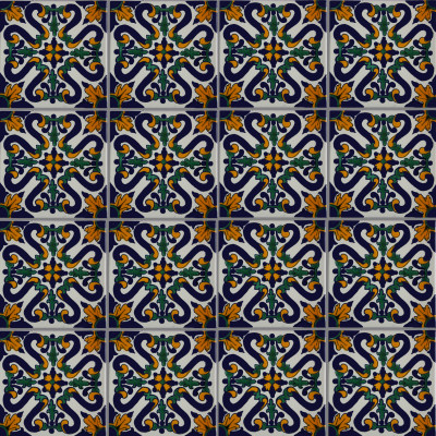 TalaMex Ures Talavera Mexican Tile Close-Up