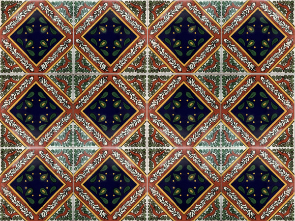 Full Morelia Talavera Mexican Tile Close-Up