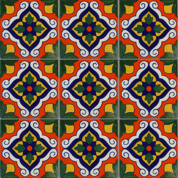 TalaMex Urecho Talavera Mexican Tile Close-Up