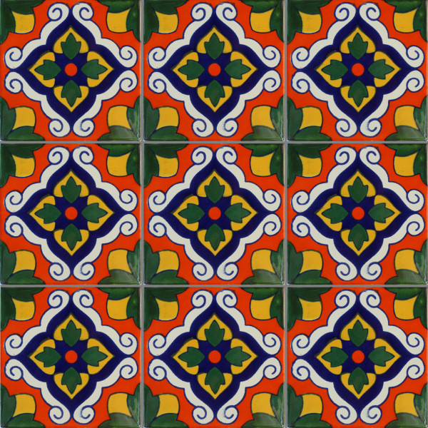 TalaMex Urecho Talavera Mexican Tile Close-Up