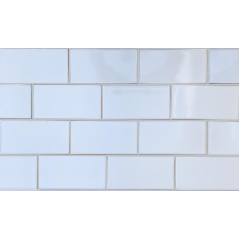 Pure White Subway Talavera Tile Close-Up