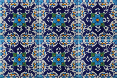 TalaMex Montijo Talavera Mexican Tile Close-Up