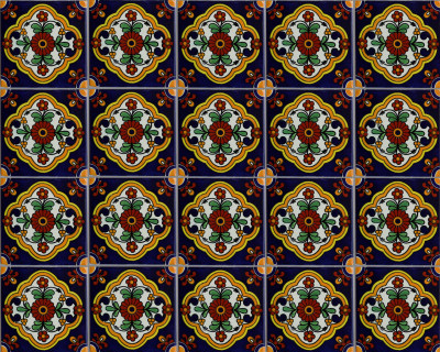 TalaMex Zarza Talavera Mexican Tile Close-Up