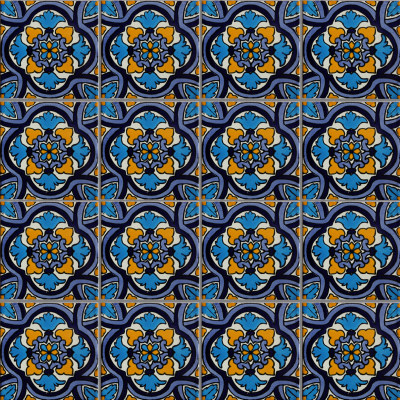 TalaMex Movas Talavera Mexican Tile Close-Up