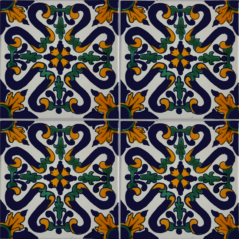 TalaMex Ures Talavera Mexican Tile Close-Up