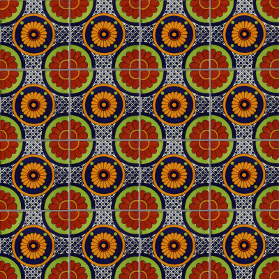 TalaMex Bacanora Talavera Mexican Tile Close-Up