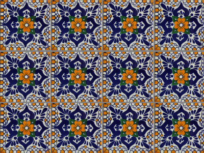 TalaMex Moris Talavera Mexican Tile Close-Up