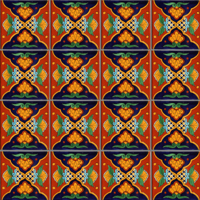 TalaMex Tutuaca Talavera Mexican Tile Close-Up