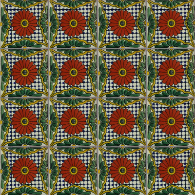 TalaMex Tarachi Talavera Mexican Tile Close-Up
