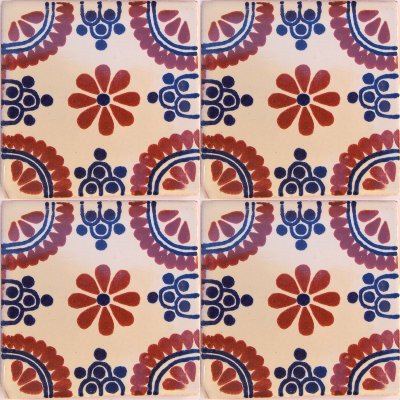 TalaMex Terra Madrid Talavera Mexican Tile Close-Up