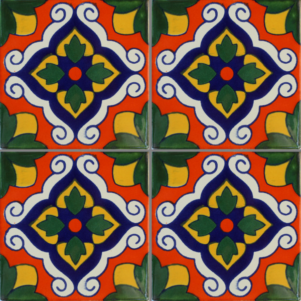 TalaMex Urecho Talavera Mexican Tile Close-Up