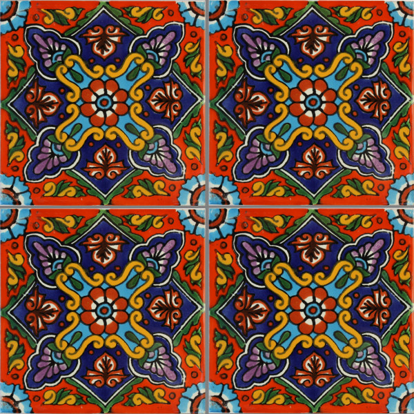 TalaMex Taretan Talavera Mexican Tile Close-Up