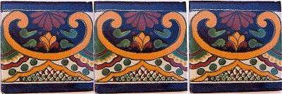 TalaMex Greca C Talavera Mexican Tile Close-Up