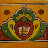 TalaMex Orange Royal Crown Talavera Mexican Tile