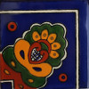 TalaMex Corner Blue Royal Talavera Mexican Tile