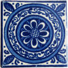 Blue Target Mexican Tile Magnet