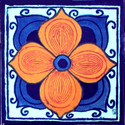 Marigold Mexican Tile Magnet