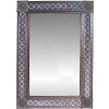 TalaMex Big Brown Gerona Tile Talavera Tin Mirror