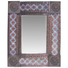 TalaMex Small Brown Gerona Mexican Tile Mirror