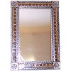 TalaMex Big Silver Greca C Mexican Tile Mirror