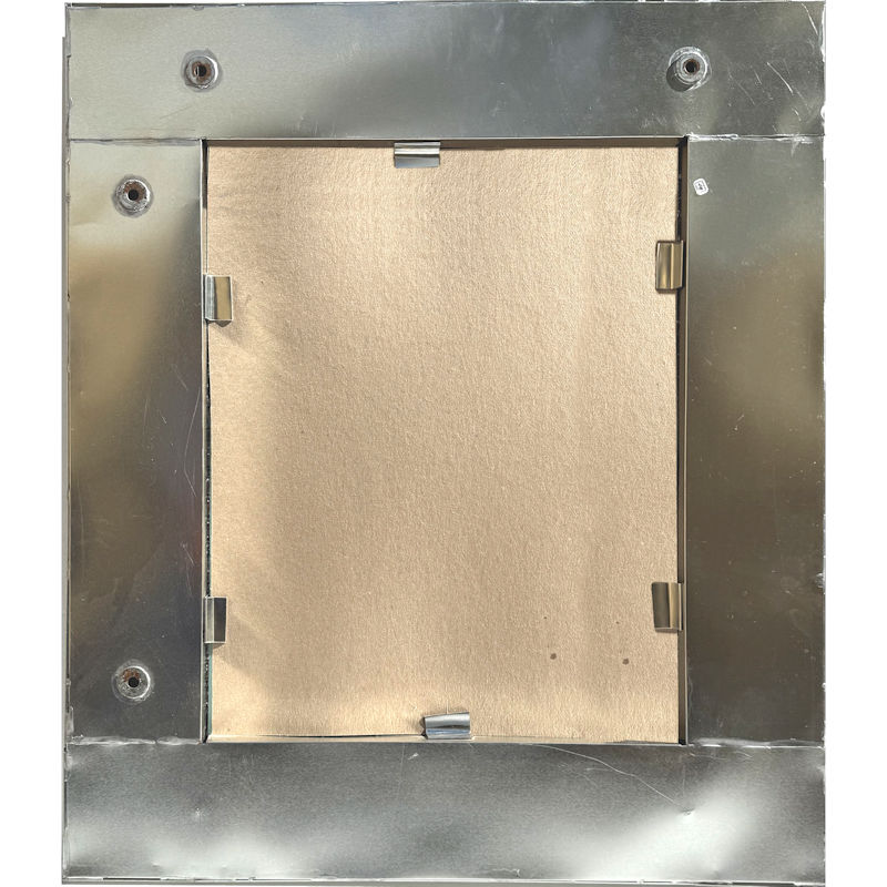 TalaMex Medium Silver Greca C Mexican Tile Mirror Details