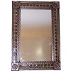 TalaMex Big Brown Greca C Mexican Tile Mirror