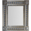 TalaMex Medium Silver Guadalajara Tile Talavera Tin Mirror