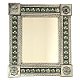 TalaMex Medium Silver Three-lily Tile Mexican Mirror